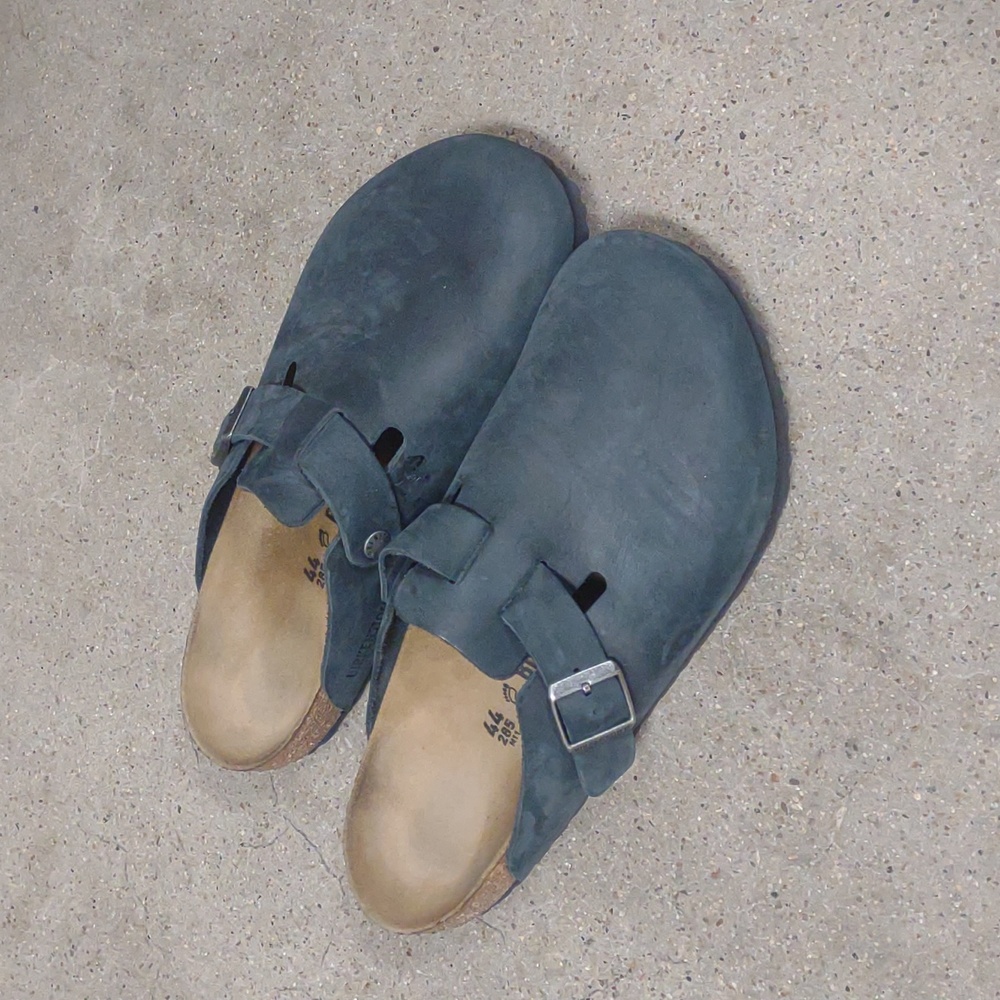 Birkenstock Boston Clogs Sandals Oiled Black 44 size 11